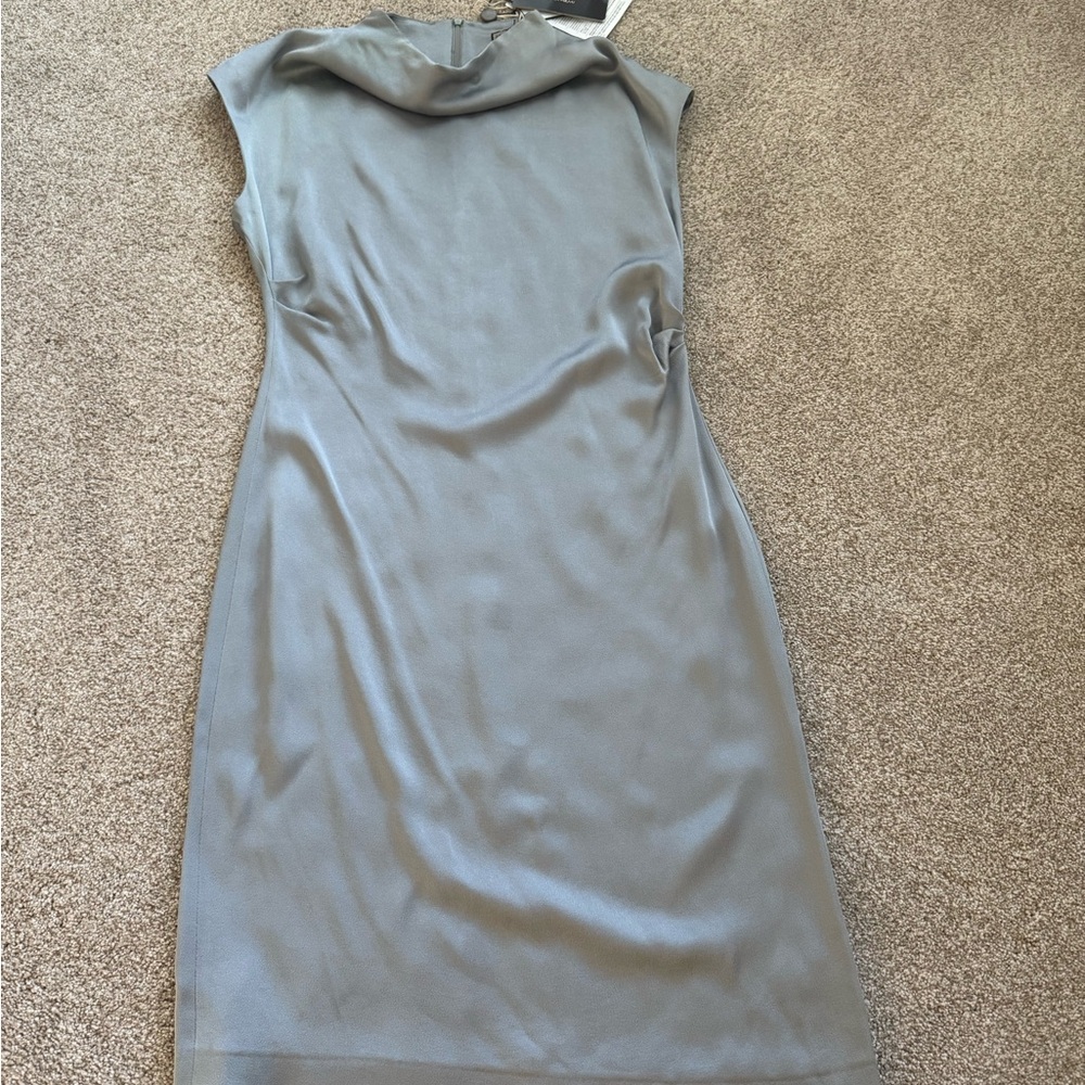 Elegant Gray Sleeveless Dress